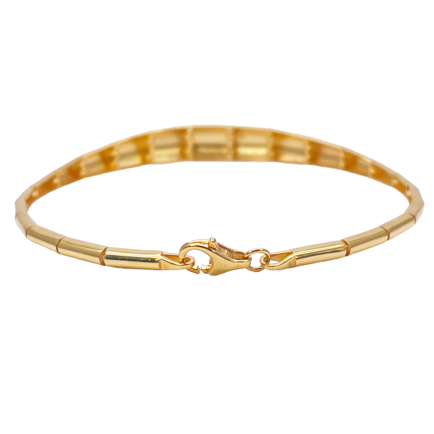 22ct Gold Bracelet Diamond Cut Shimmer Textured 6.7 Inches 