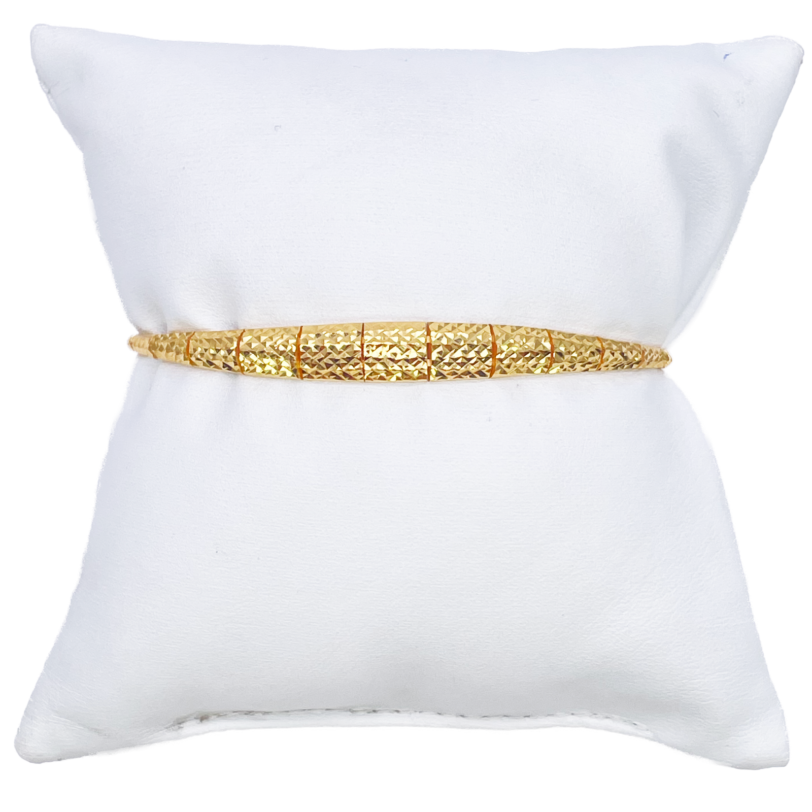 22ct Gold Bracelet Diamond Cut Shimmer Textured 6.7 Inches 