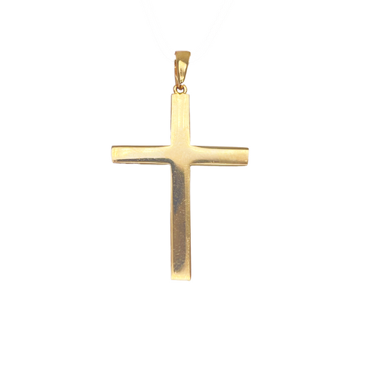 22ct Yellow Gold High Polished Lightweight Classic Cross Pendant