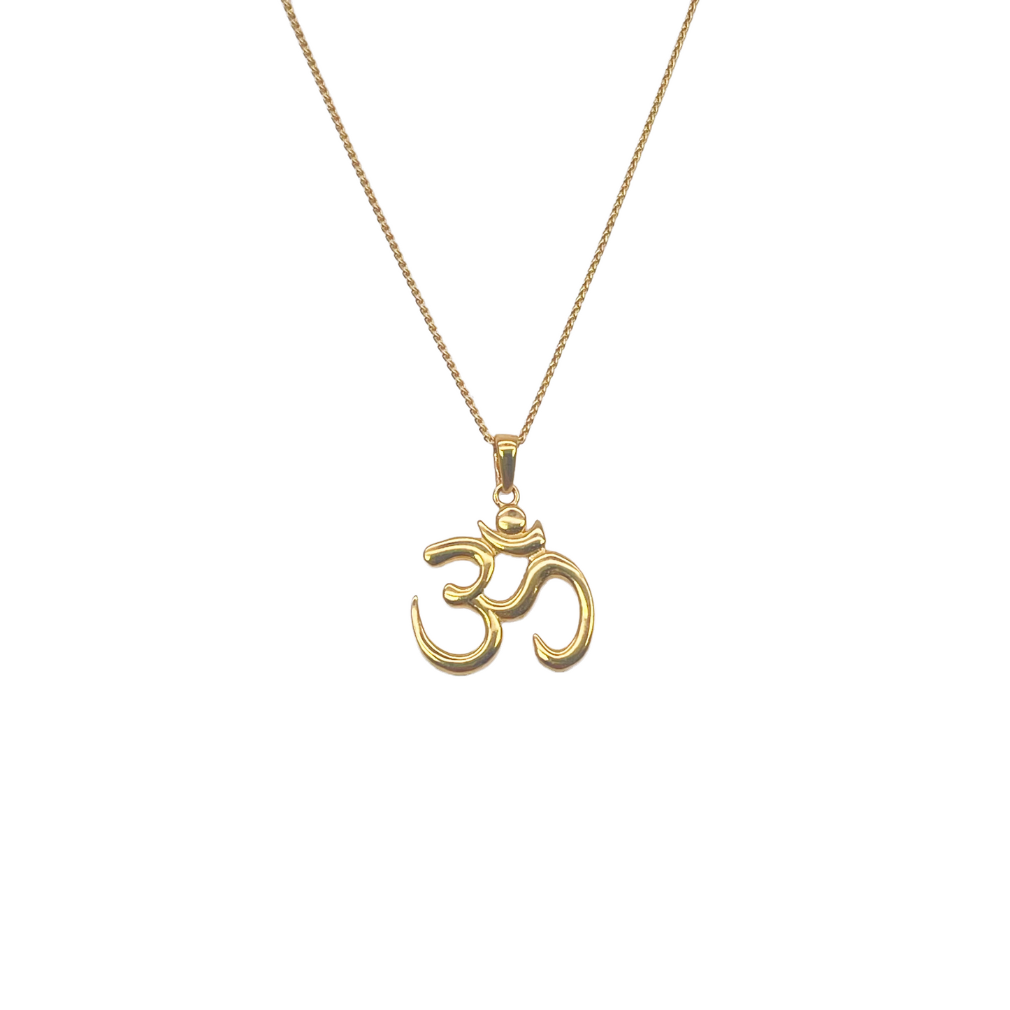 22ct Yellow Gold Classic High Polished Om Pendant 17.7mm Length 16.4mm Width