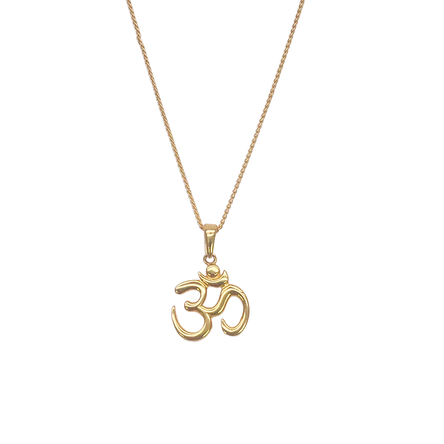 22ct Gold Classic Om Pendant High Polished 17x11.6mm 