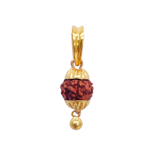 22ct Yellow Gold Handmade Rudraksha Small Pendant