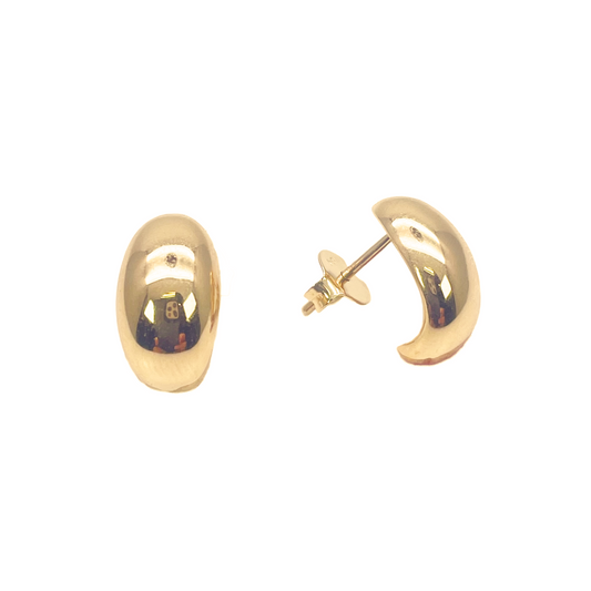 18ct Yellow Gold High Polished Minimalist Chic Earrings