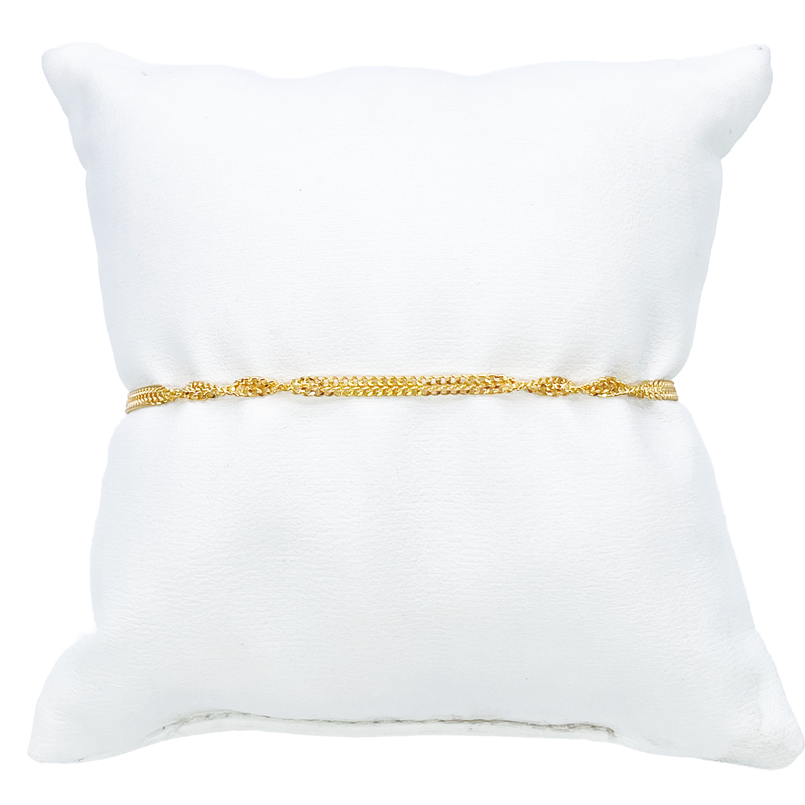 22ct Yellow Gold High Polished Twisted Ripple Bracelet 7'' inches 2.3mm Wide 