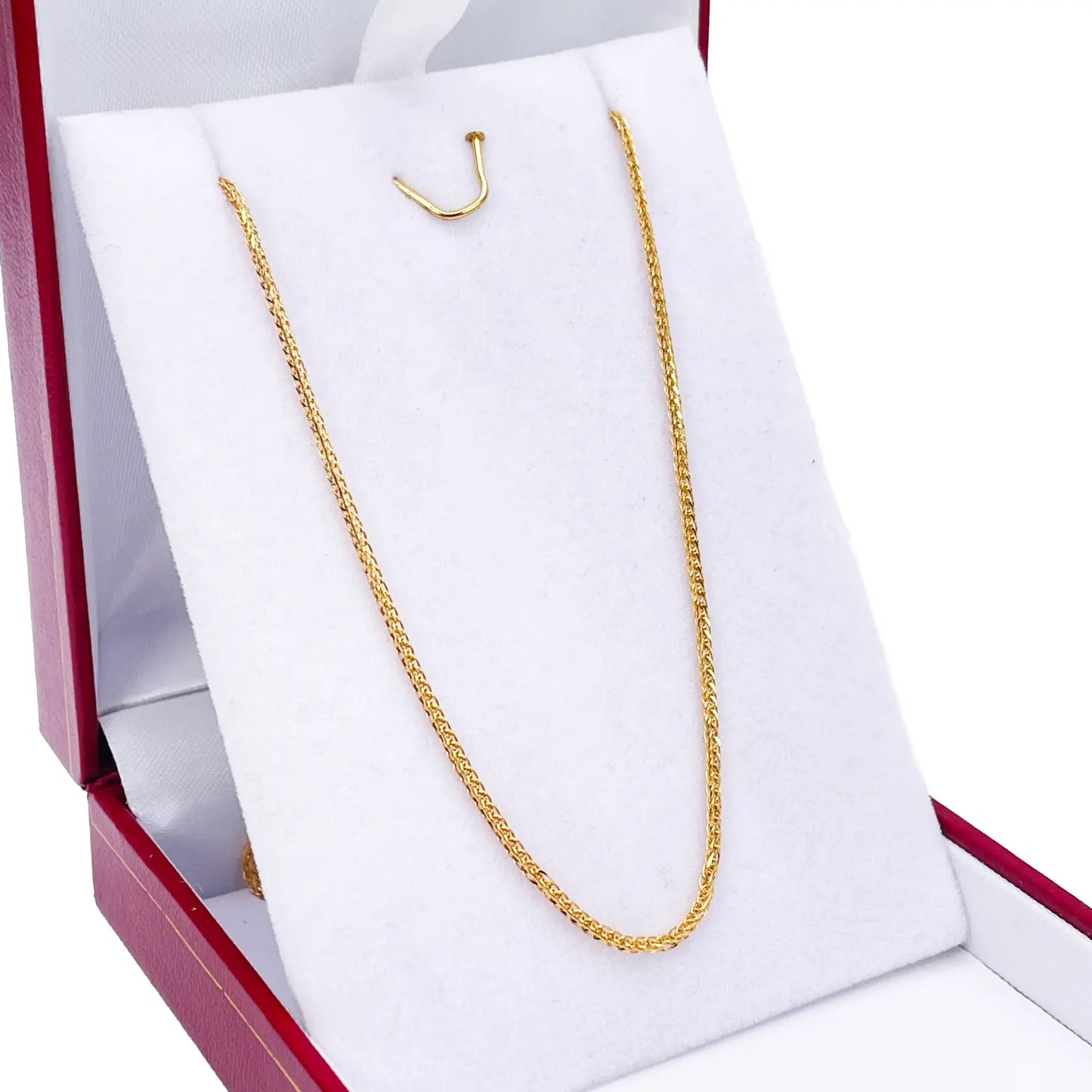 22ct Yellow Gold Chain Necklace 18 inches 1.3mm Width 