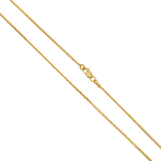 22ct Yellow Gold Chain Necklace 18 inches 1.3mm Width 