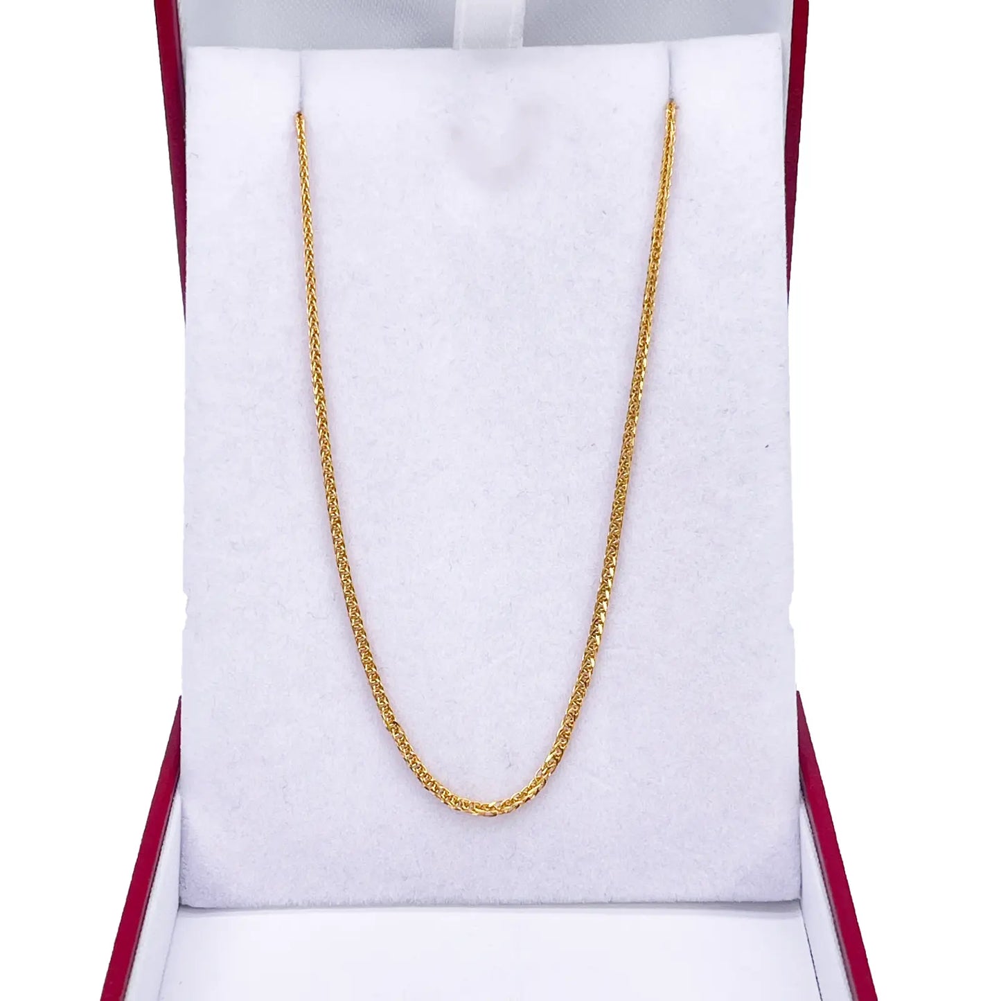 22ct Yellow Gold Chain Necklace 18 inches 1.3mm Width 