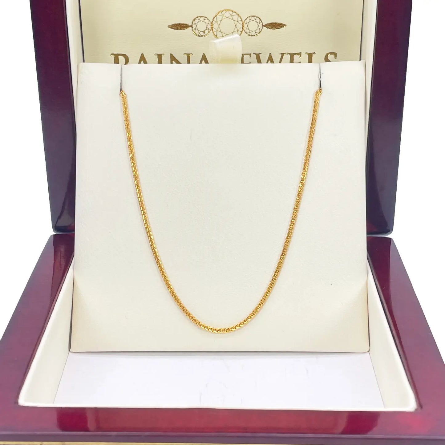 22ct Yellow Gold Chain Necklace 18 inches 1.3mm Width 