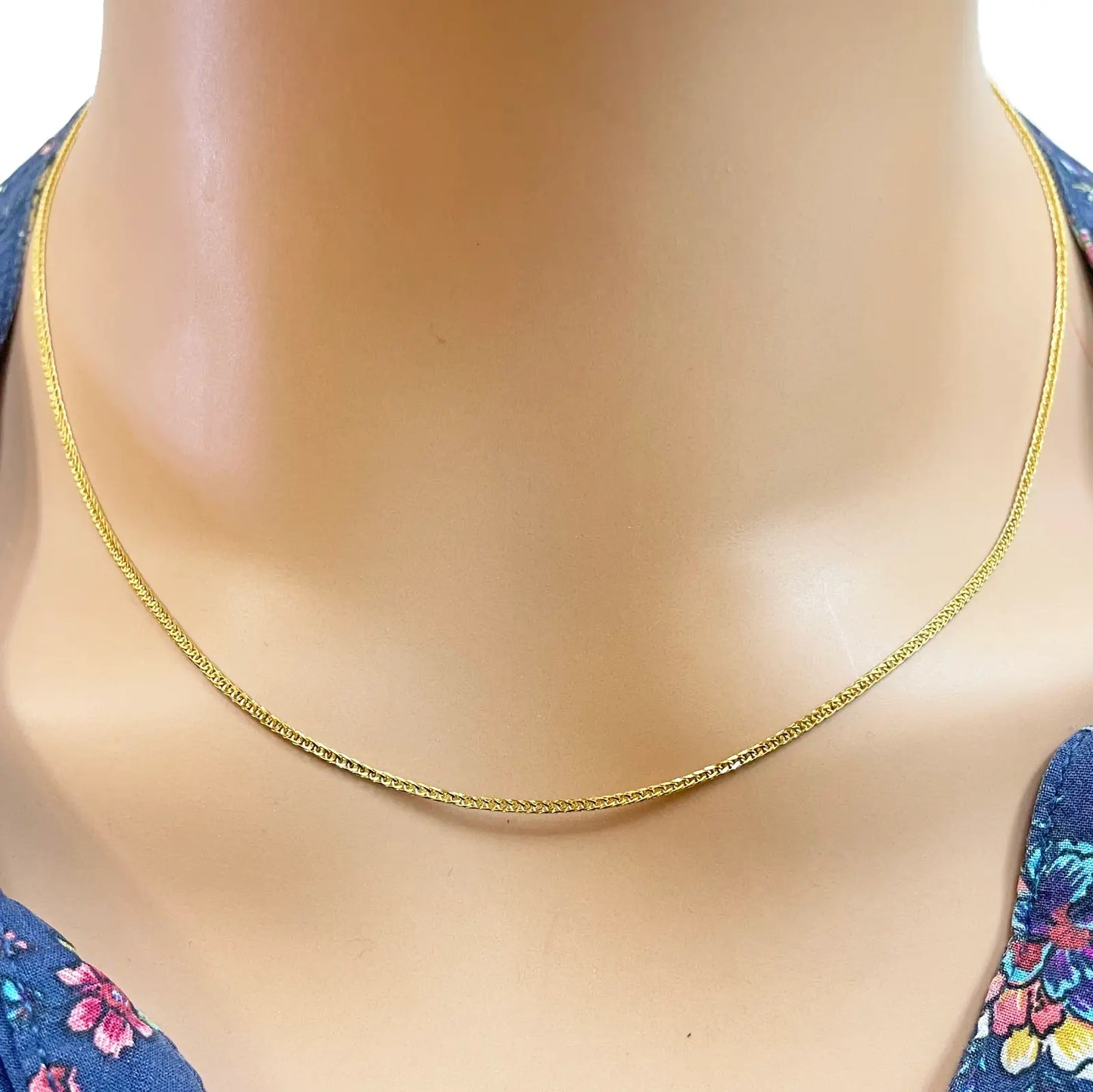 22ct Yellow Gold Chain Necklace 18 inches 1.3mm Width 