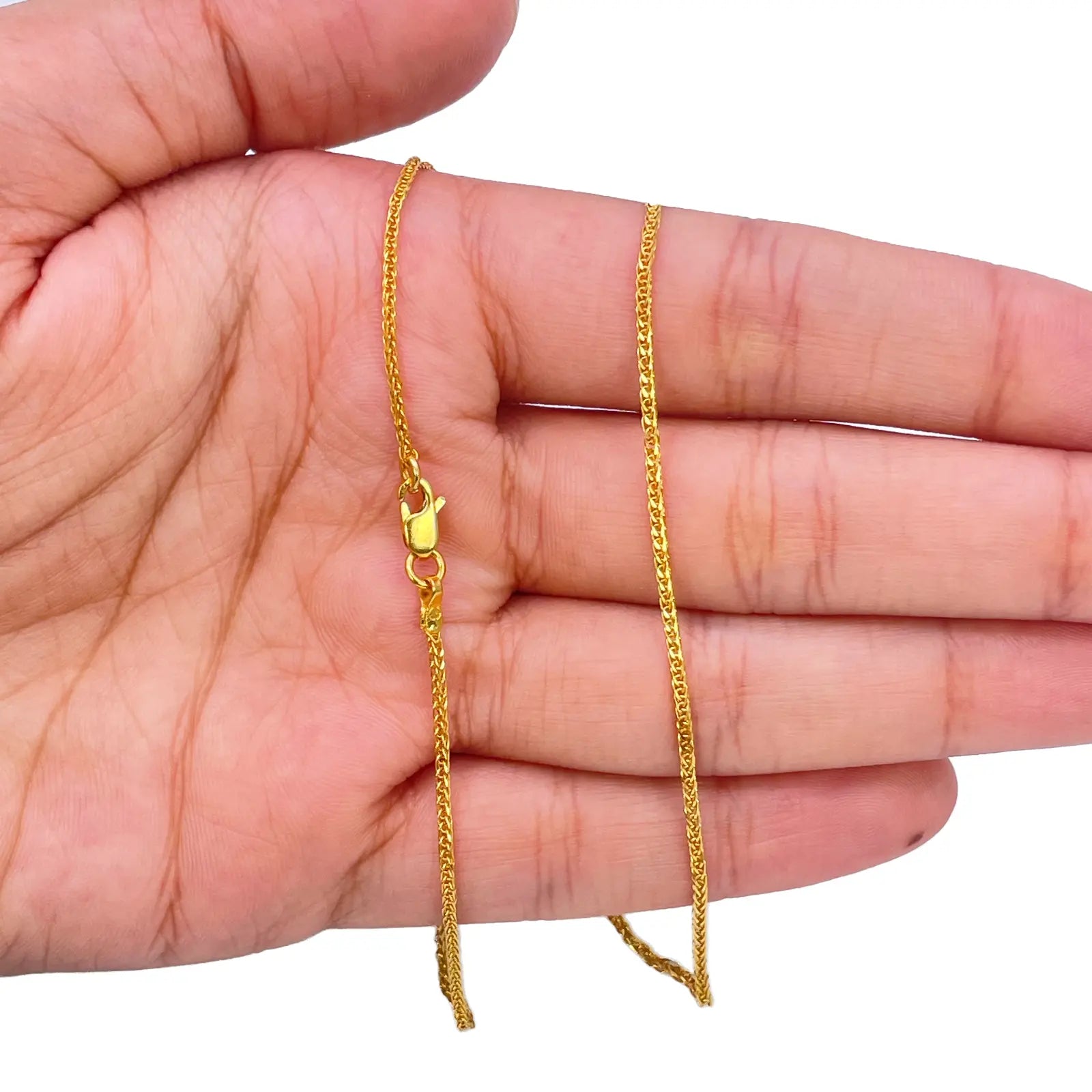 22ct Yellow Gold Chain Necklace 18 inches 1.3mm Width 