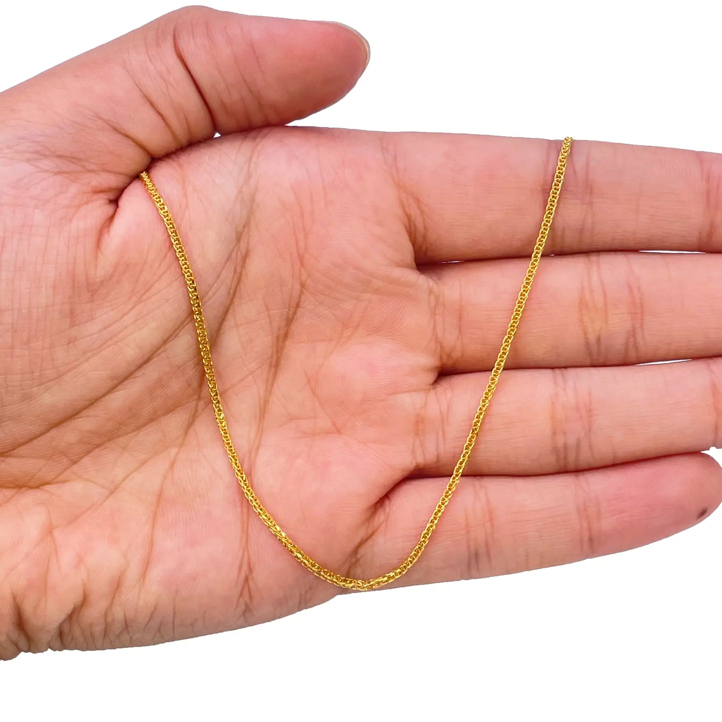 22ct Yellow Gold Chain Necklace 18 inches 1.3mm Width 