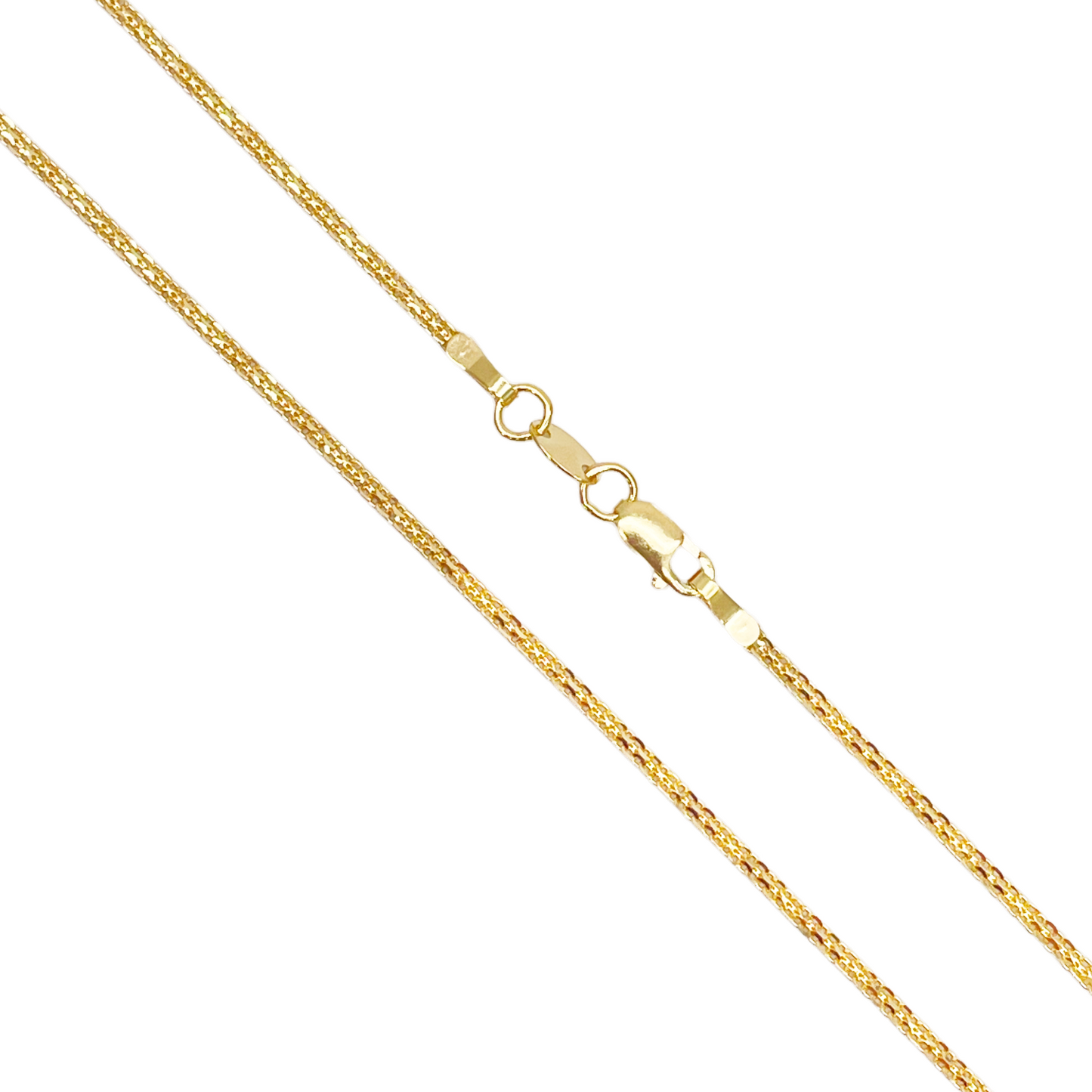 22ct Yellow Gold Fancy Flat Chain Necklace 16'' inch 1.5mm Width