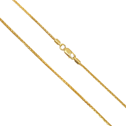 22ct Yellow Gold Spiga Chain Necklace 20'' inch 1.4mm Width