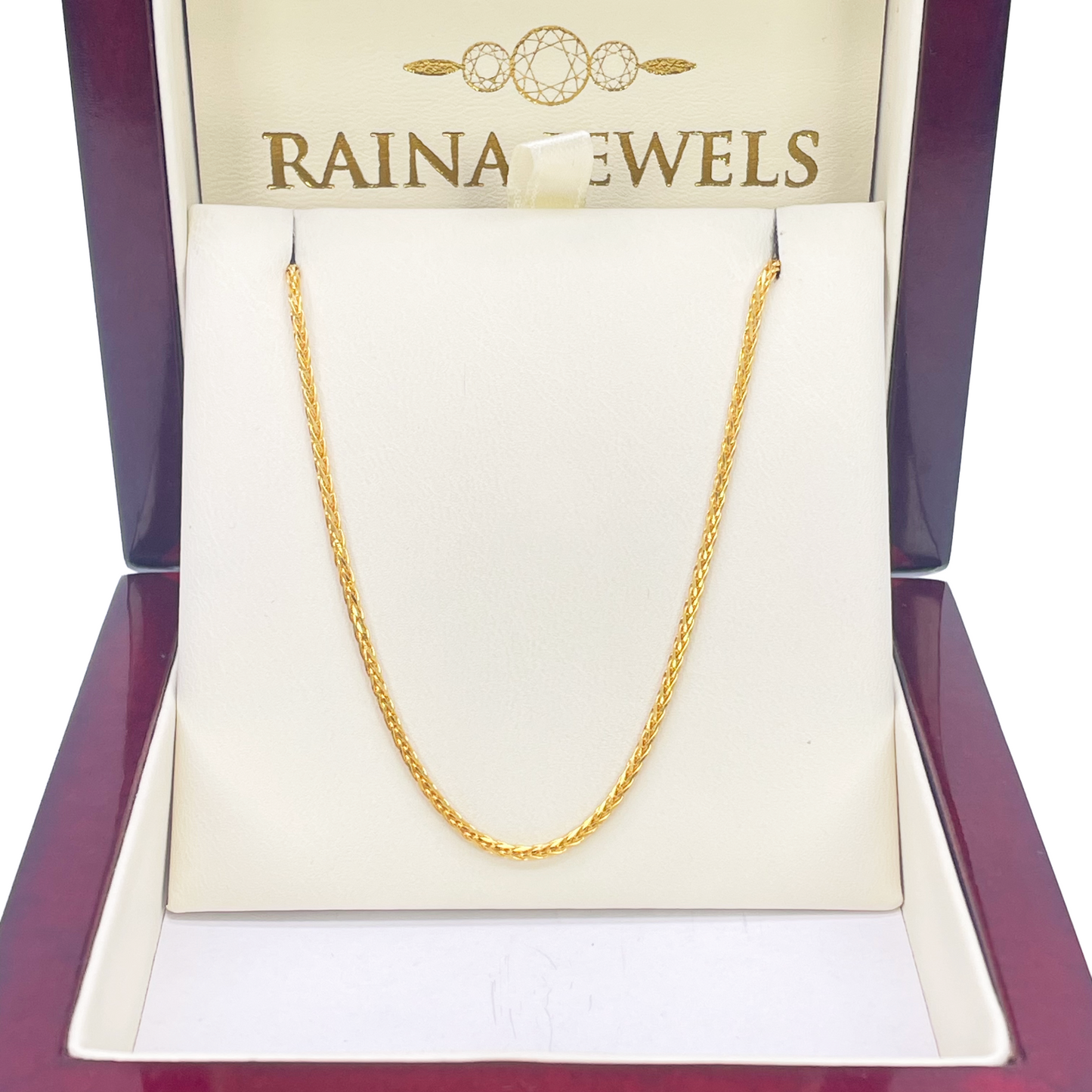 22ct Yellow Gold Spiga Chain Necklace 20'' inch 1.6mm Width