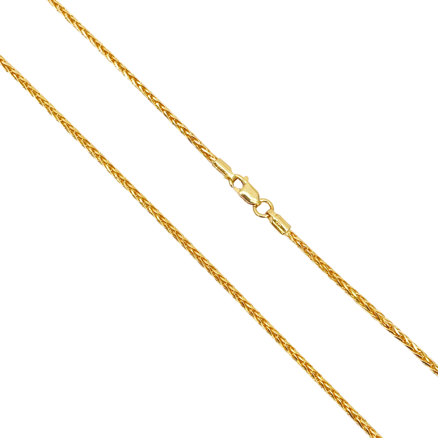 22ct Yellow Gold Spiga Chain Necklace 20'' inch 1.6mm Width