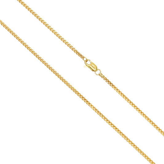 22ct Yellow Gold Diamond Cut Curb Chain 22''inches 2.0mm Width