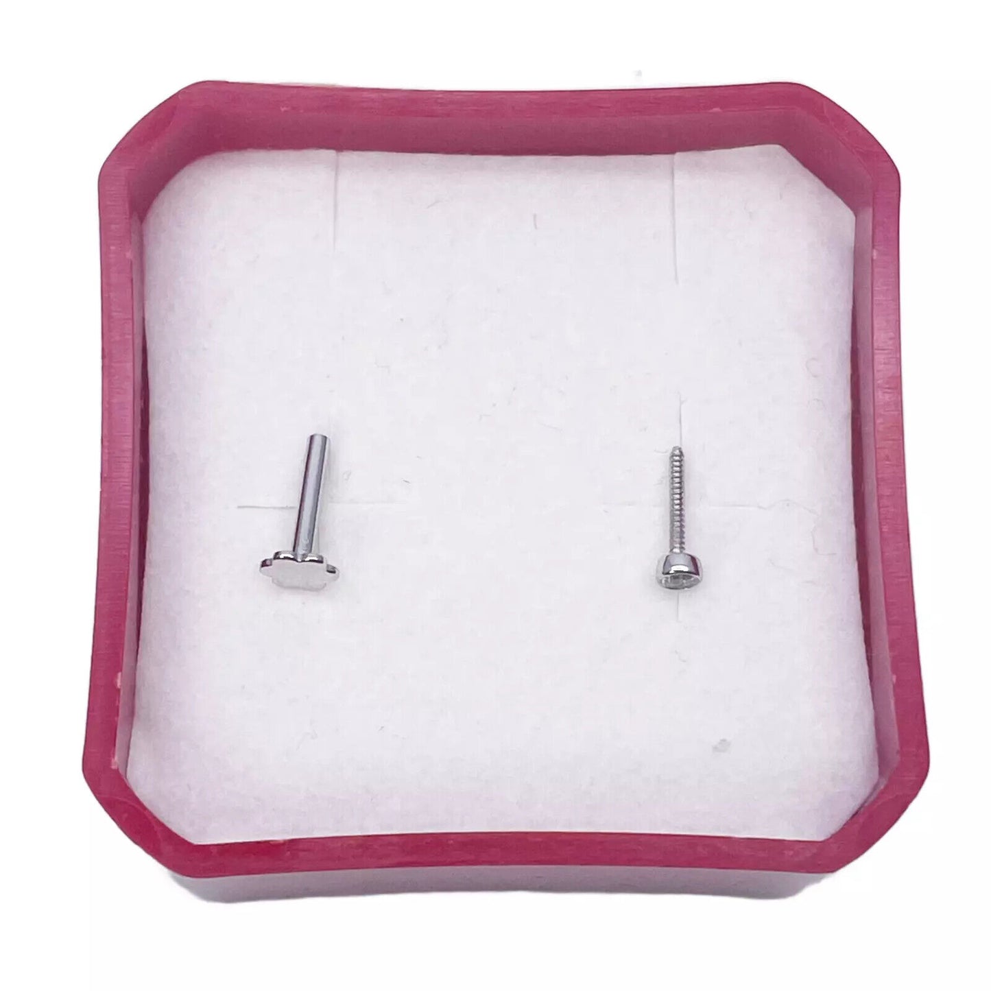 18ct Yellow & White Gold Diamond Bezel Nose Stud Pin 0.02ct