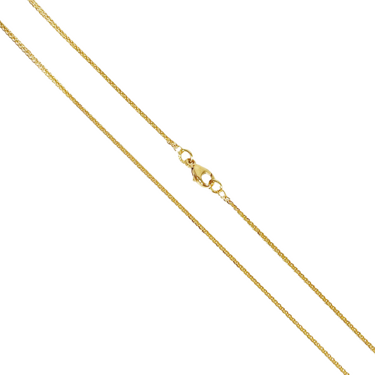 18ct Yellow Gold Spiga/Wheat Chain Necklace 20'' inch 0.8mm Width