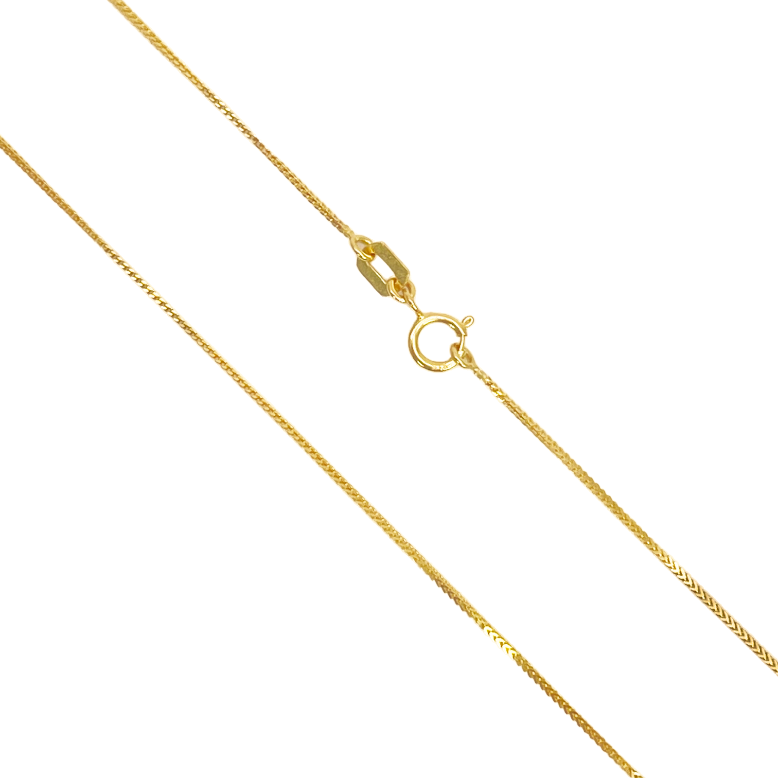 22ct Yellow Gold Solid Foxtail Chain Necklace 16'' inches 0.6mm Width 