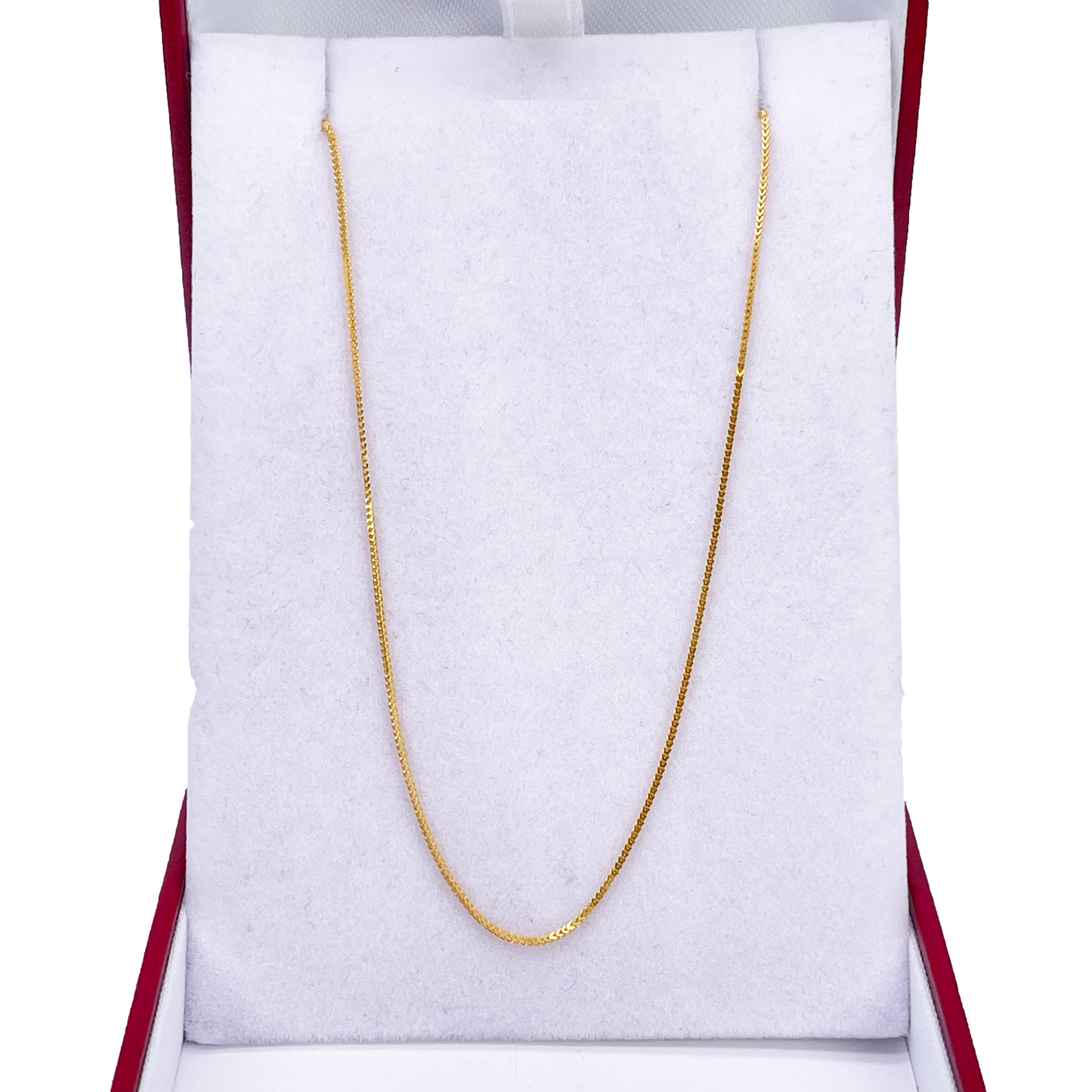 22ct Yellow Gold Solid Foxtail Chain Necklace 16''inches 0.6mm