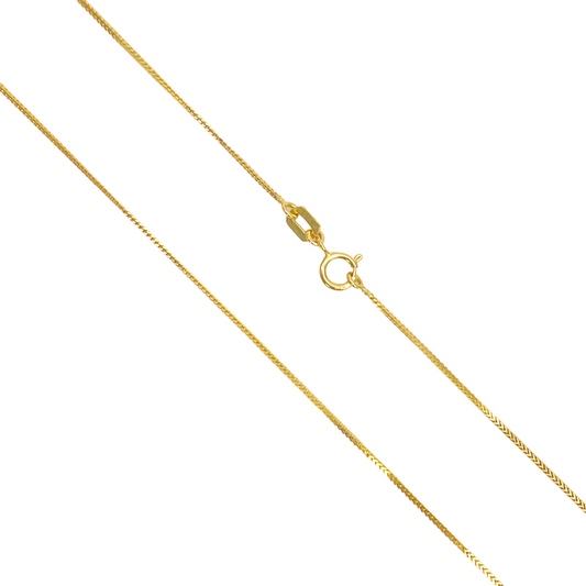 22ct Yellow Gold Solid Foxtail Chain Necklace 18''inches 0.6mm Width