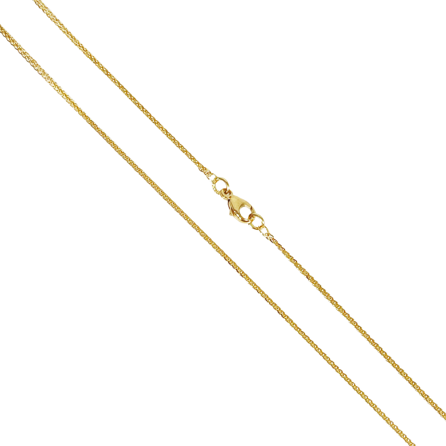 22ct Yellow Gold Solid Foxtail Chain Necklace 20''inches 0.6mm Width