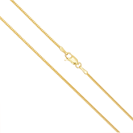 22ct Yellow Gold Mens/Ladies Foxtail  Chain Necklace 16'' inches 1.4 Width