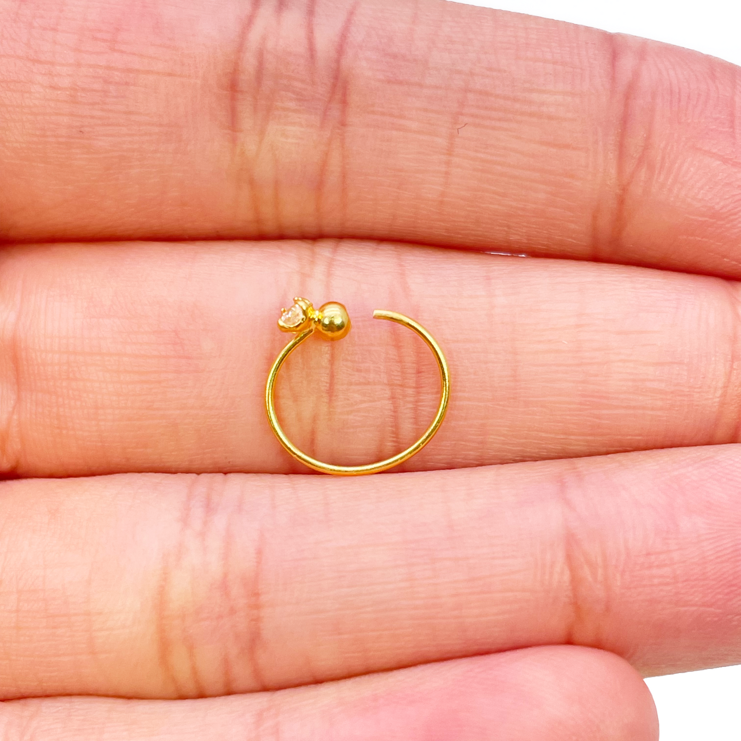 22ct Yellow Gold Beautiful Tiny Hoop Huggie Children's Earrings 8.8mm Diameter