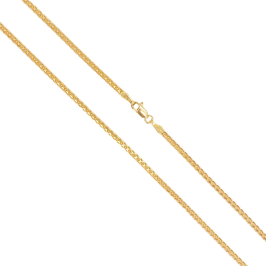 22ct Yellow Gold Flat Chain Necklace 20 inches 2 mm Width
