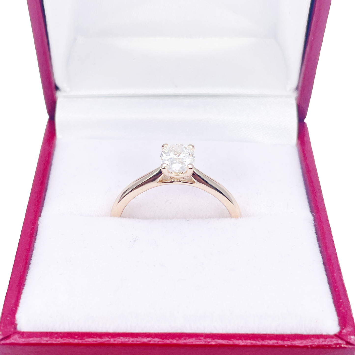 Oval Cut Natural Diamond Solitaire Engagement Ring 0.70ct GIA Certified 
