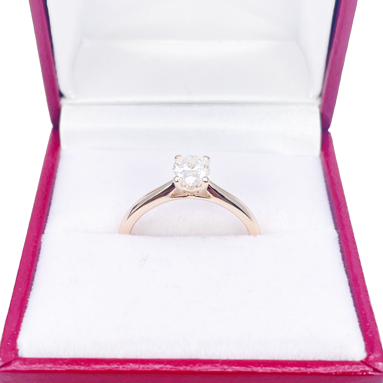 Oval Cut Natural Diamond Solitaire Engagement Ring 0.70ct GIA Certified 