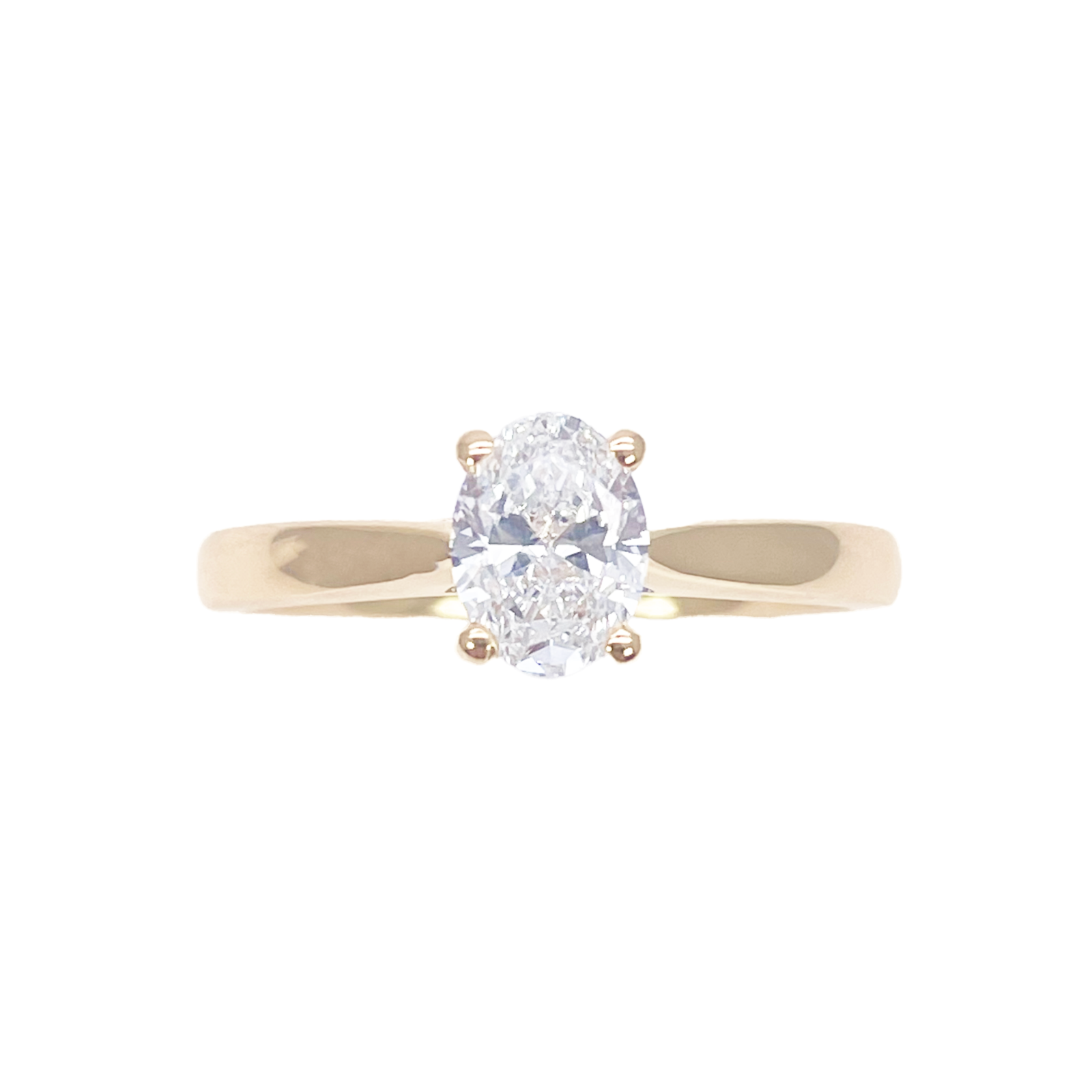 Oval Cut Natural Diamond Solitaire Engagement Ring 0.70ct GIA Certified 