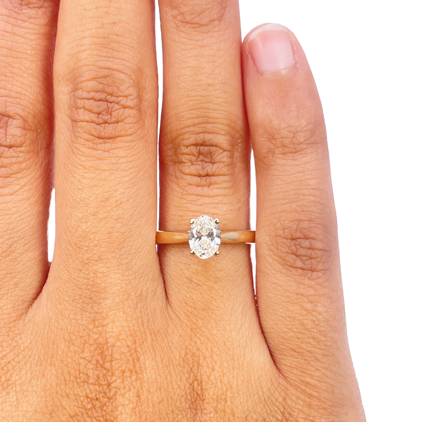 Oval Cut Natural Diamond Solitaire Engagement Ring 0.70ct GIA Certified 