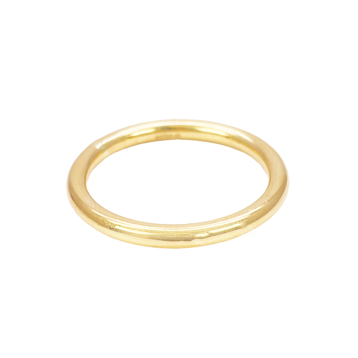 22ct Yellow Gold Plain High Polished Wire Band Ring 2.5mm
