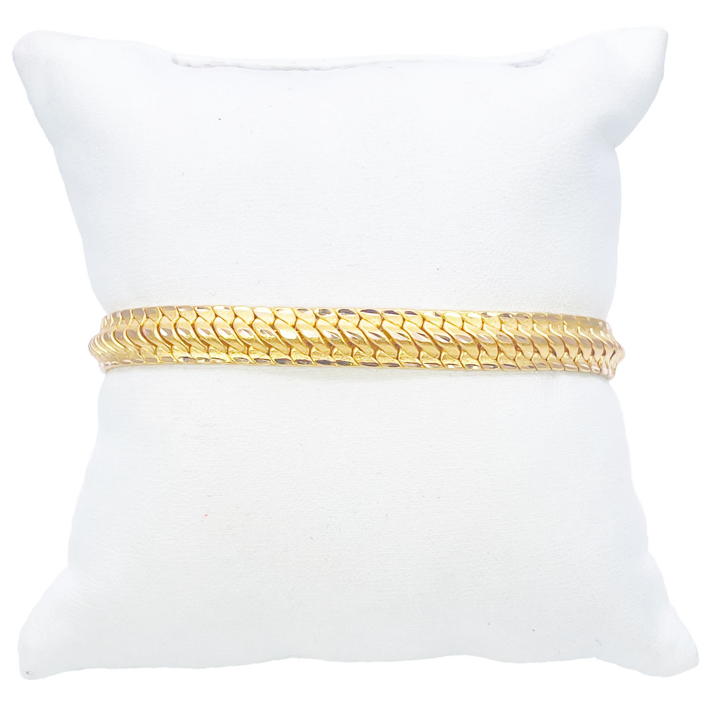 22ct Gold Cowboy Gents Lightweight Diamond Cut Bracelet 8 Inches 7.4mm Width 