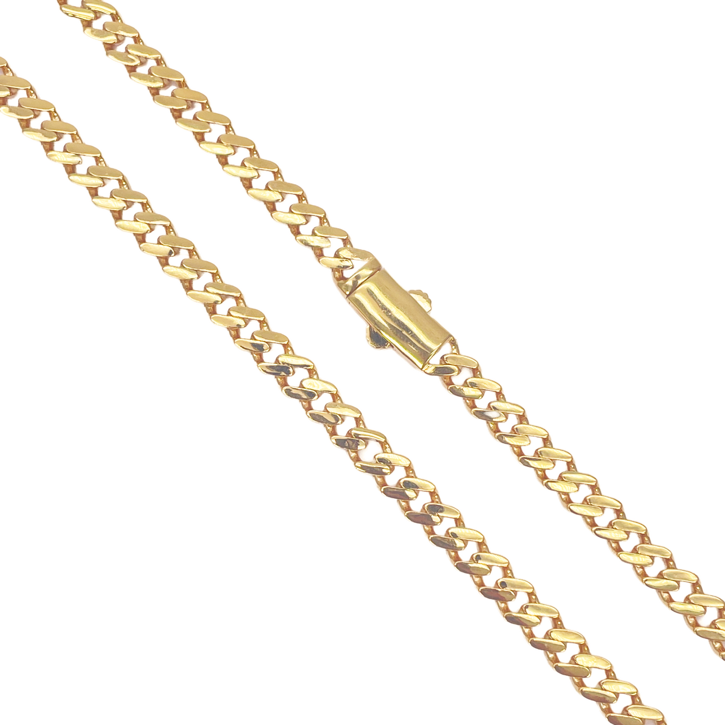 22ct Gold Cuban Link Curb Lightweight Chain Necklace 24 Inches 5.3mm Width 