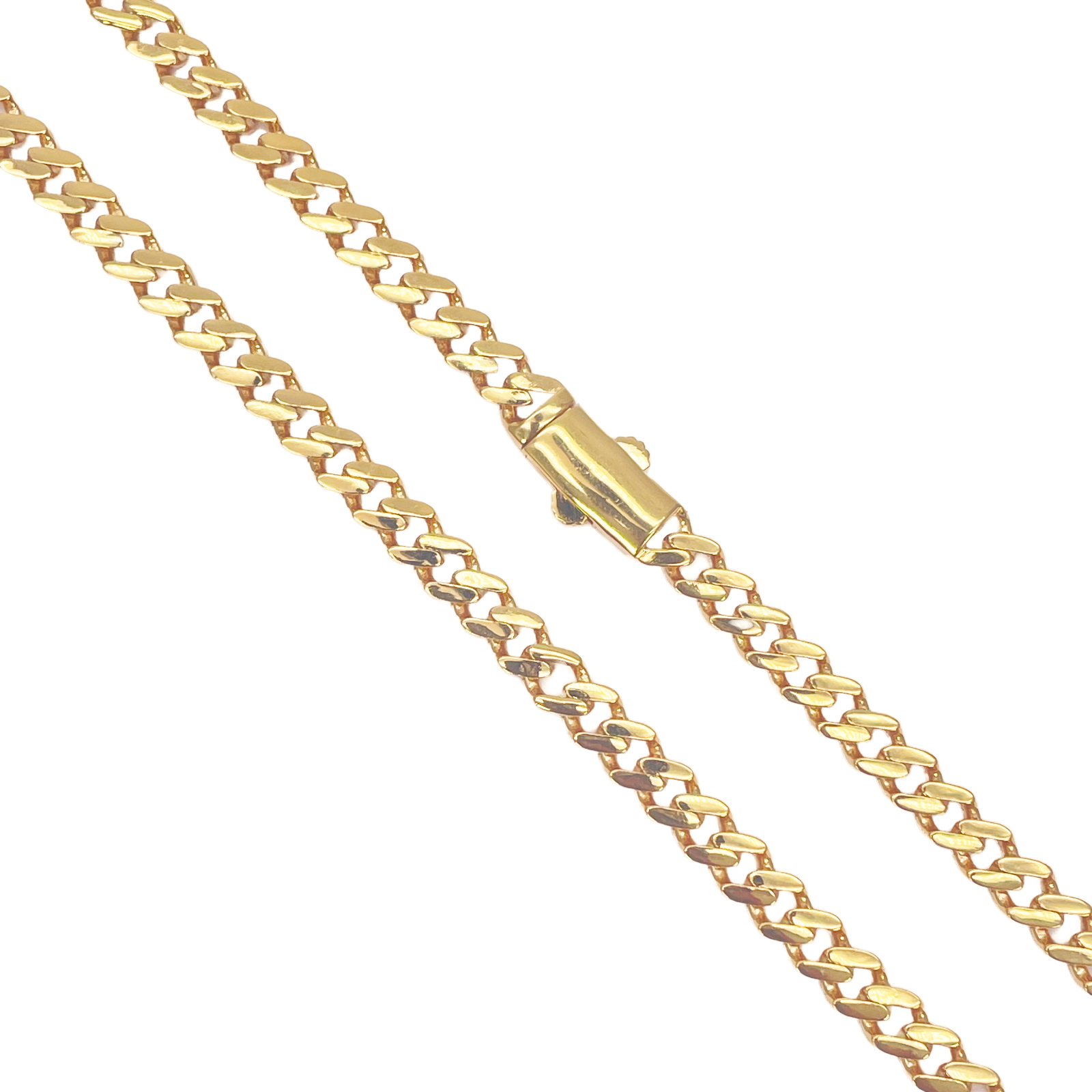 22ct Gold Cuban Link Curb Lightweight Chain Necklace 24 Inches 5.3mm Width 