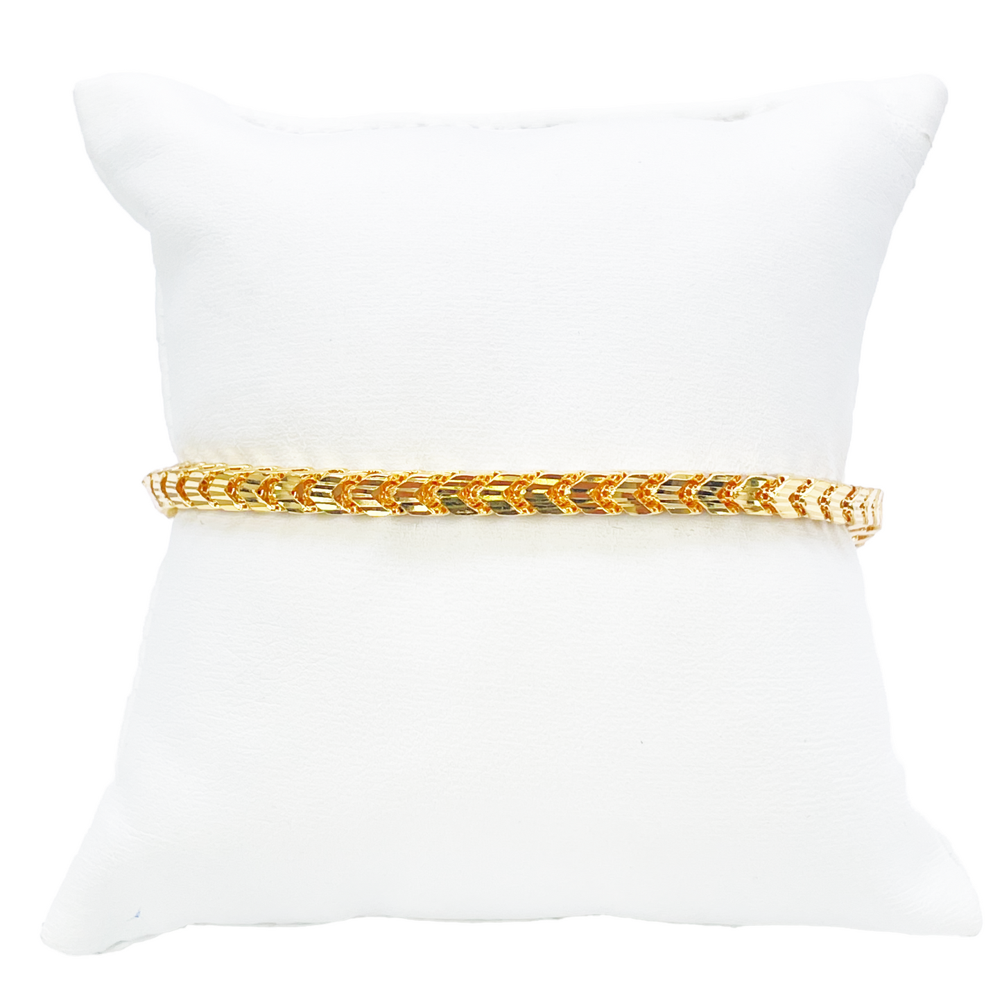 22ct Gold Bracelet Franco Diamond Cut High Polished Lightweight 8.5 Inches 
