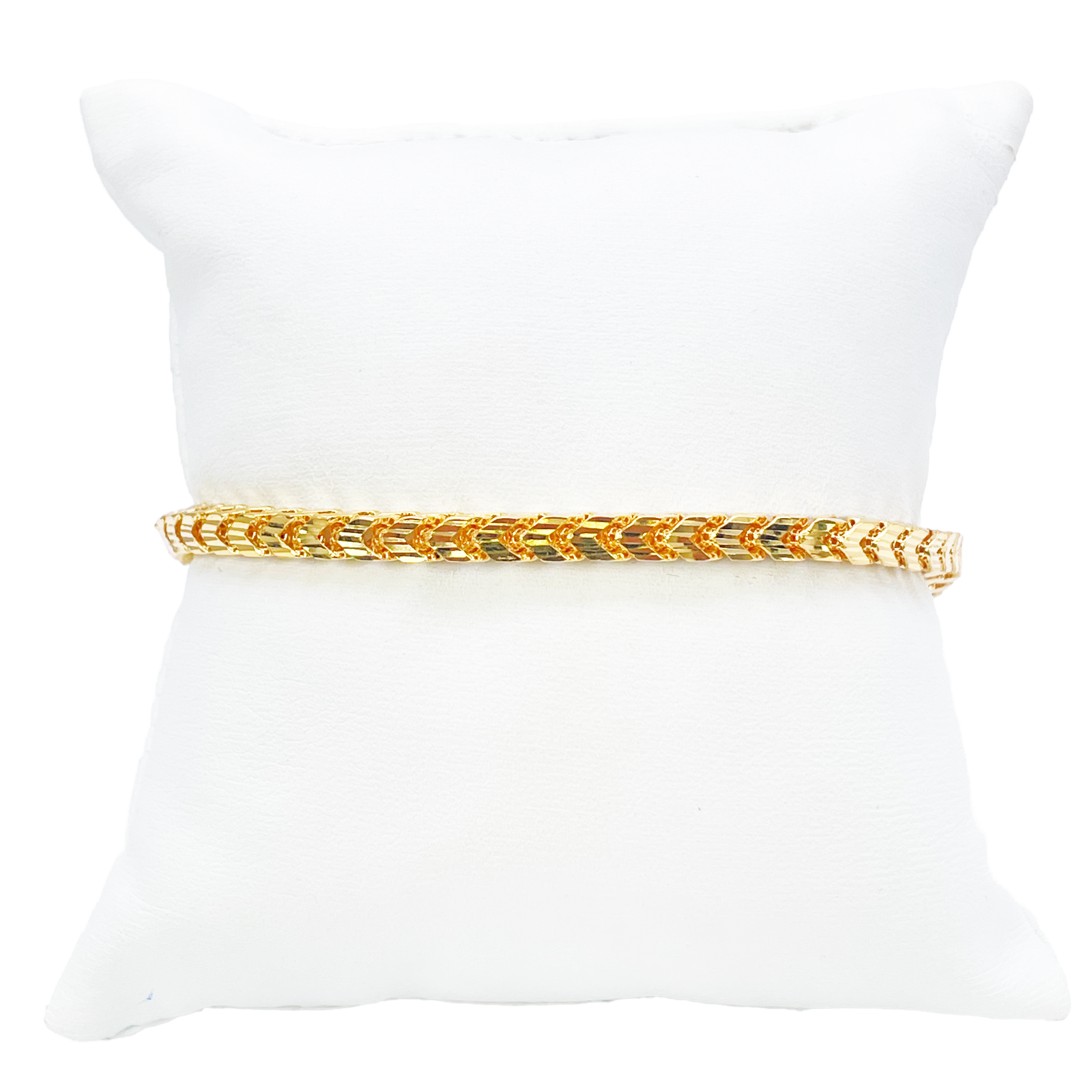 22ct Gold Bracelet Franco Diamond Cut High Polished Lightweight 8.5 Inches 