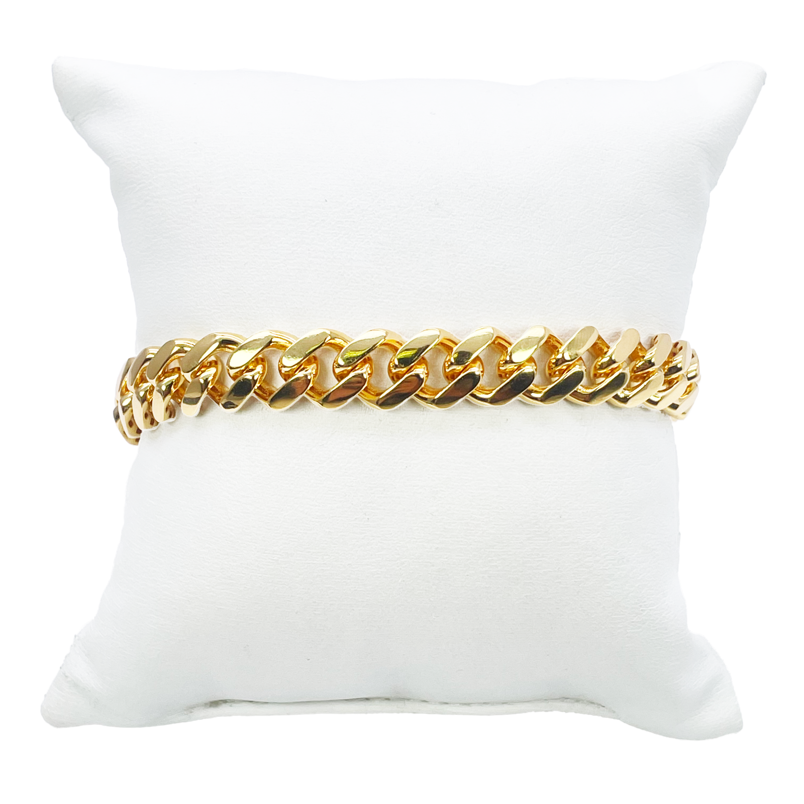 22ct Gold Cuban Bracelet Curb Link Lightweight 8 Inches 9.5 mm Wide 