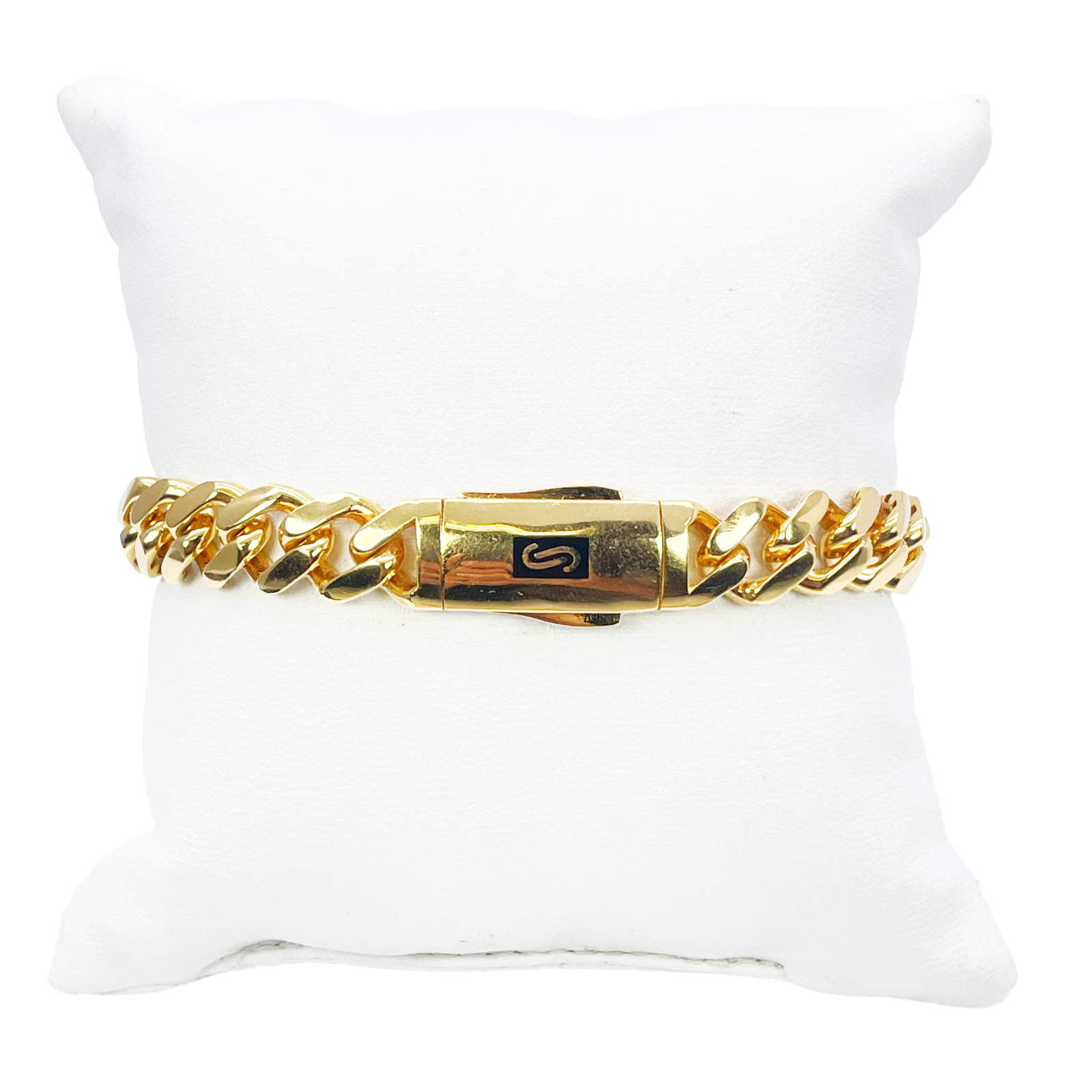22ct Gold Cuban Bracelet Curb Link Lightweight 8 Inches 9.5 mm Wide 