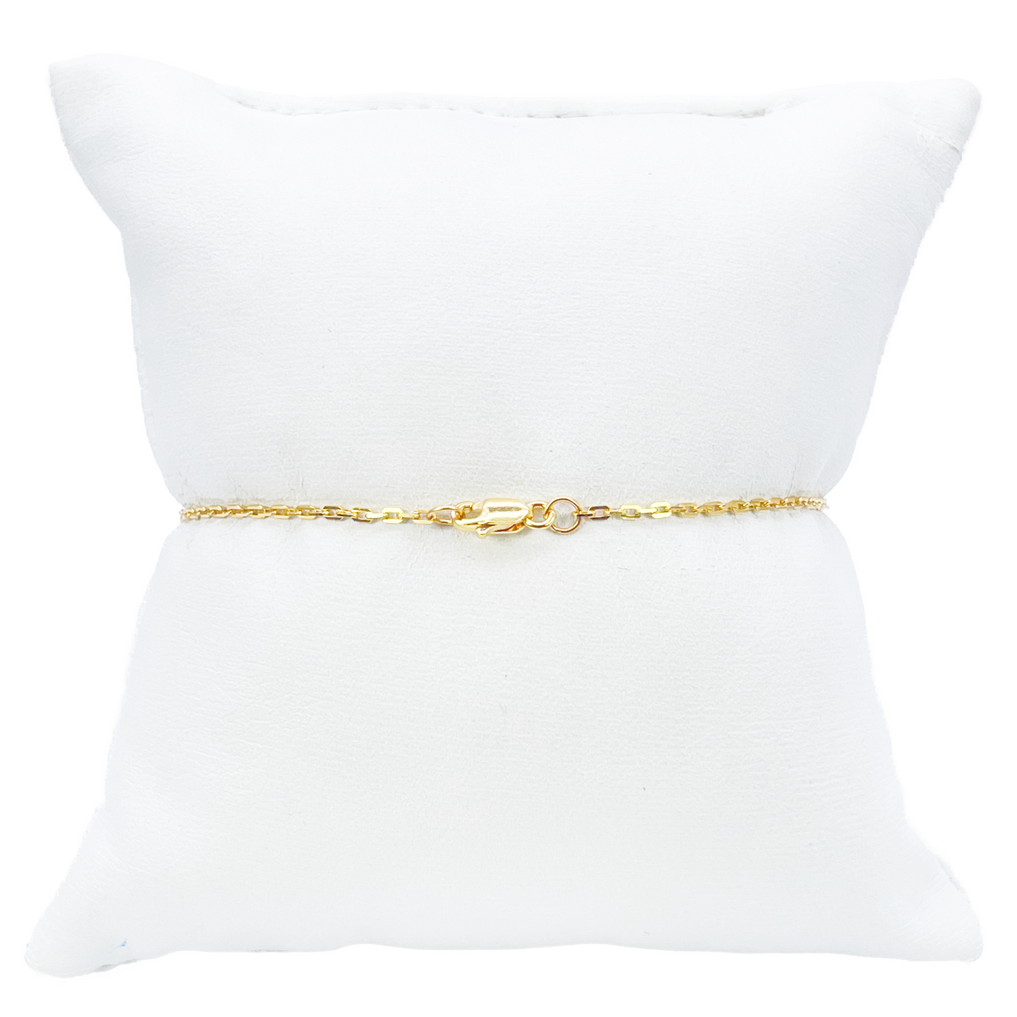 22ct Gold Beaded Bracelet Four Diamond Cut Beads Cable Chain 7 Inch 2.9mm Width 