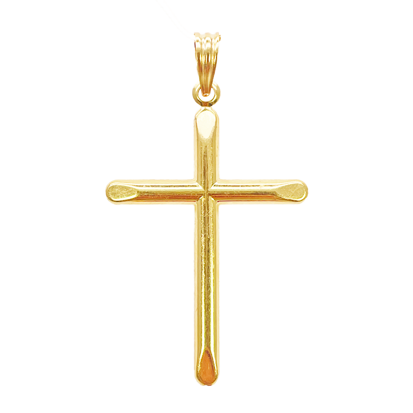 22ct Gold Cross Pendant High Polished 45x25.9mm 