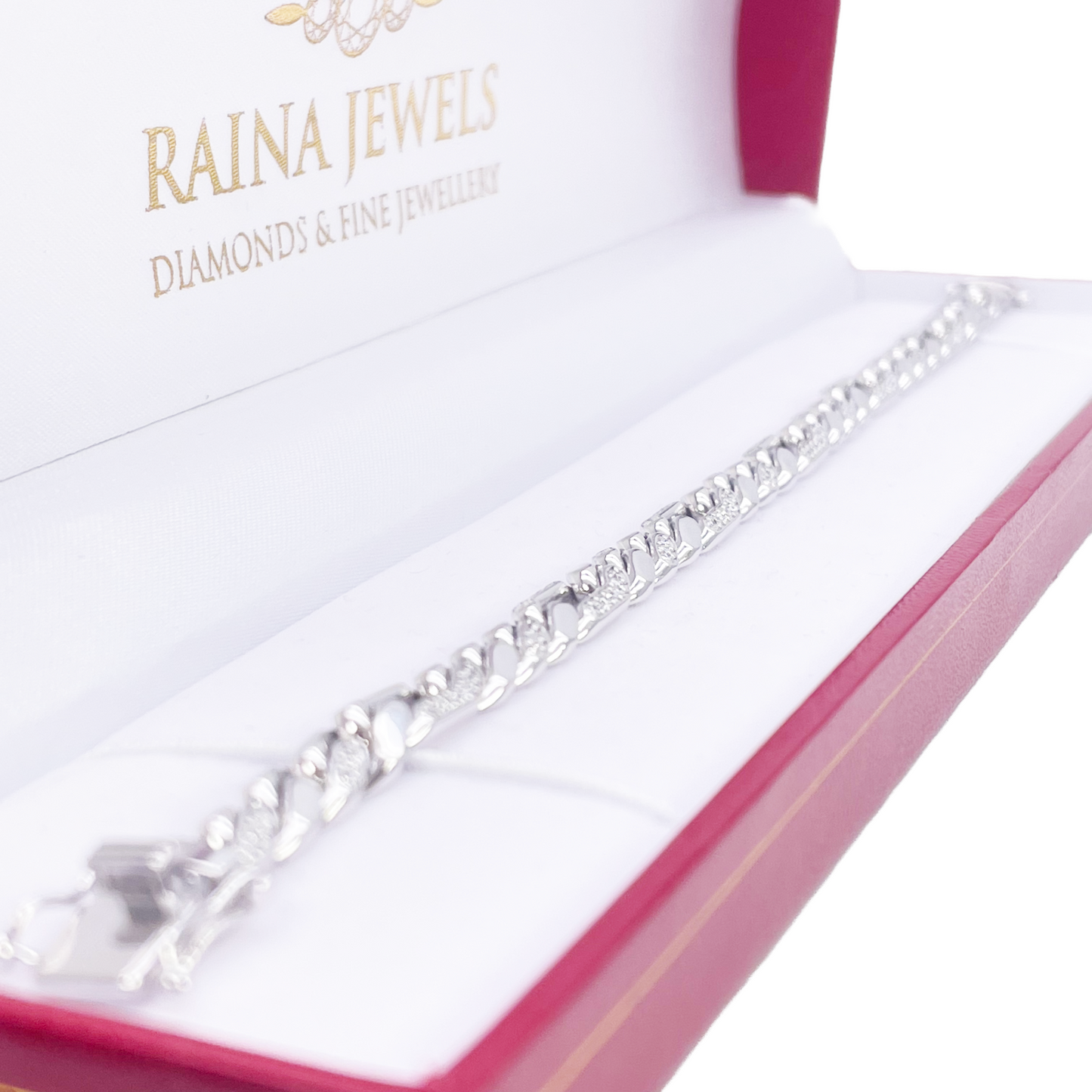 14ct Gold Natural Round Diamond Figaro Mens Bracelet 1.60ct 8 Inches  Diamond Bracelets