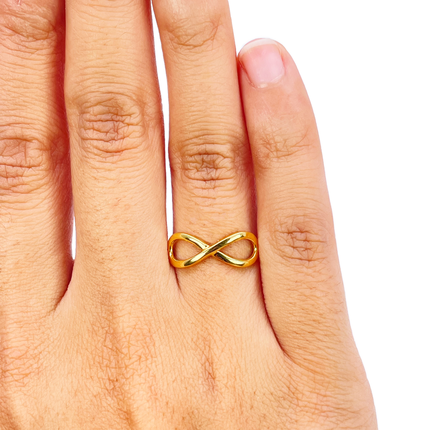 22ct Gold Infinity Ring High Polished 5.8 mm Width Size N 