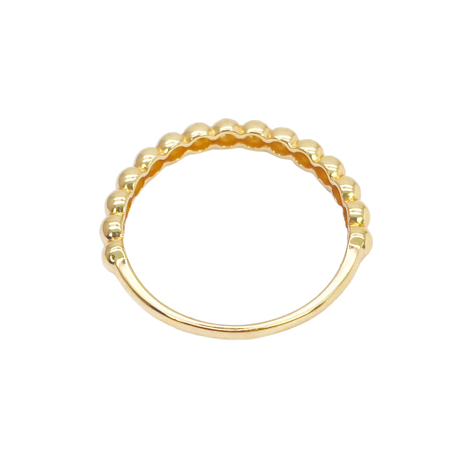 22ct Gold Beaded Ring High Polished 2.7 mm Width Size M 