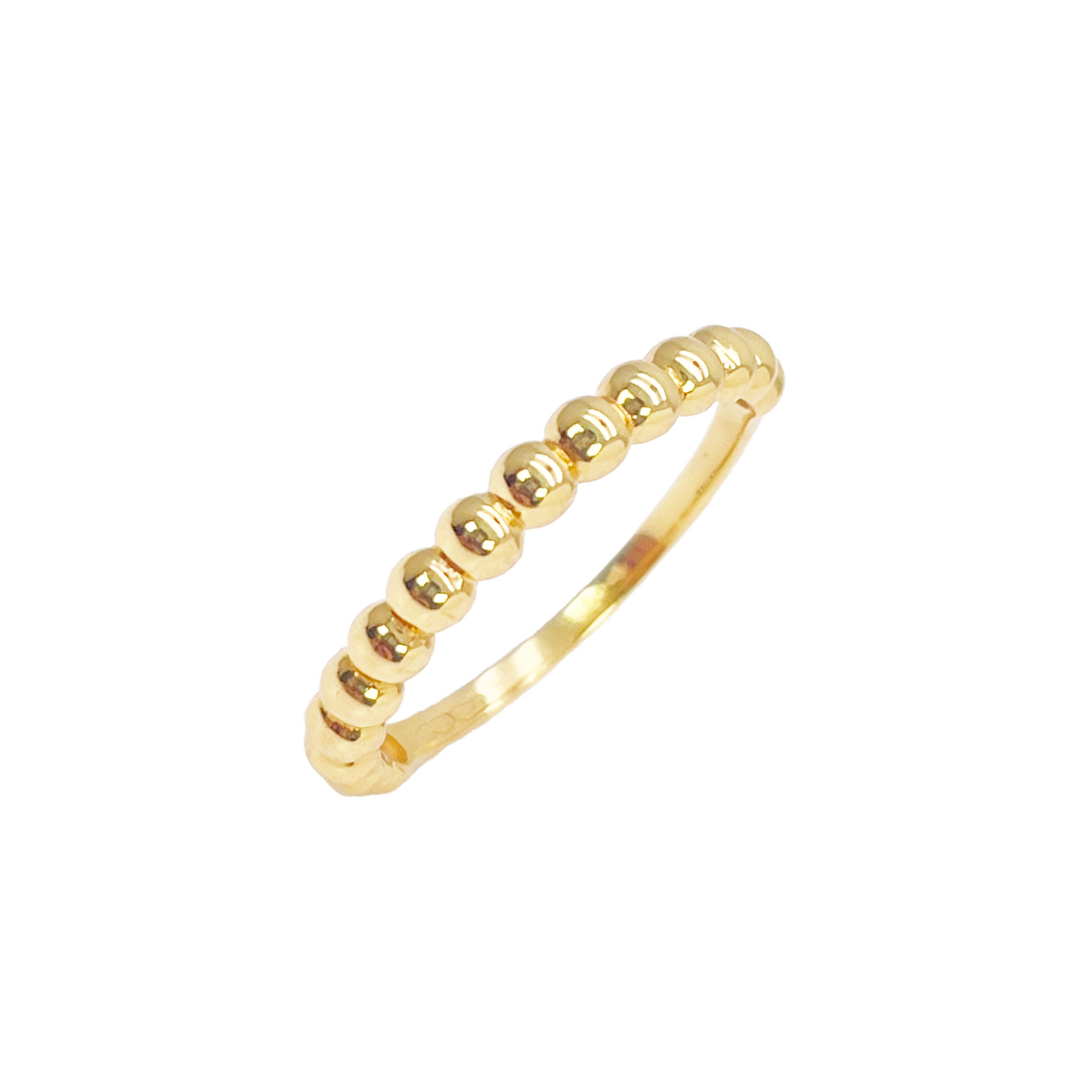 22ct Gold Beaded Ring High Polished 2.7 mm Width Size M 