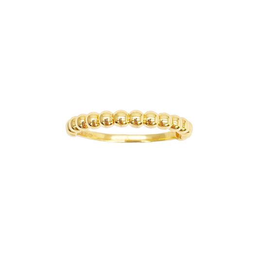 22ct Gold Beaded Ring High Polished 2.7 mm Width Size M 