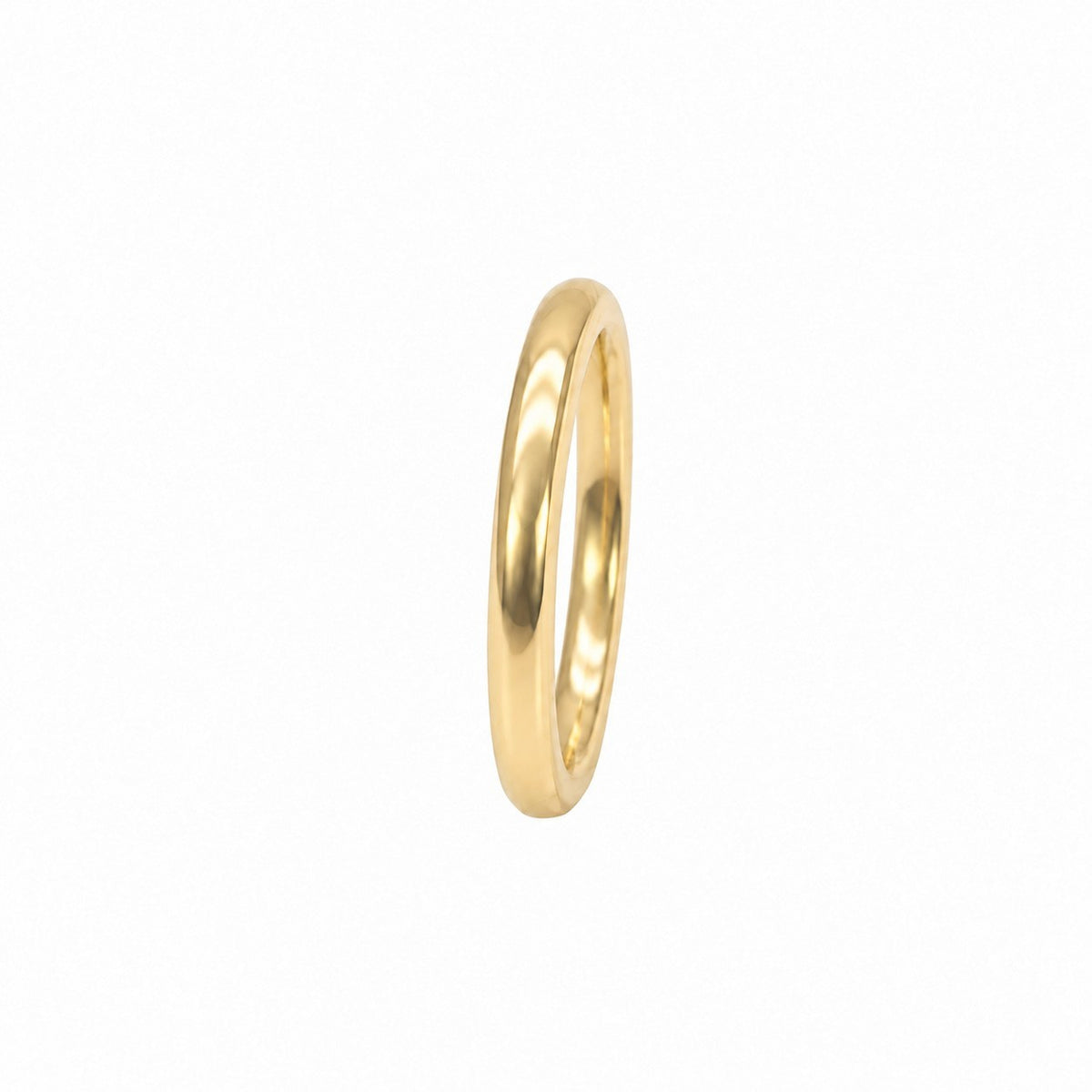18ct Gold Plain High Polished Wire Band Pinky Ring Little Finger Stackable