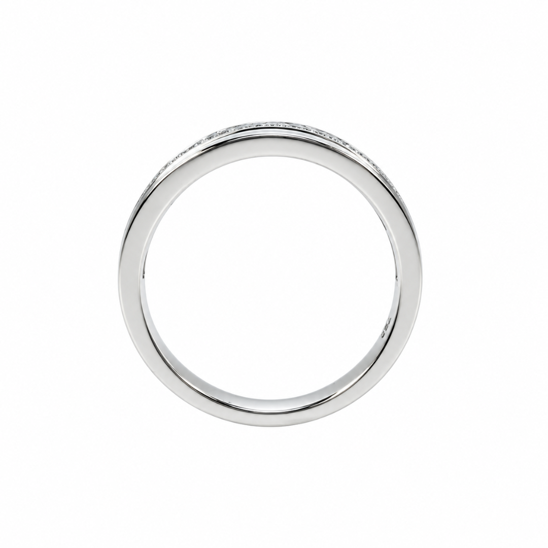 18ct White Gold Natural Diamond Channel Set Half Eternity Ring 0.50ct